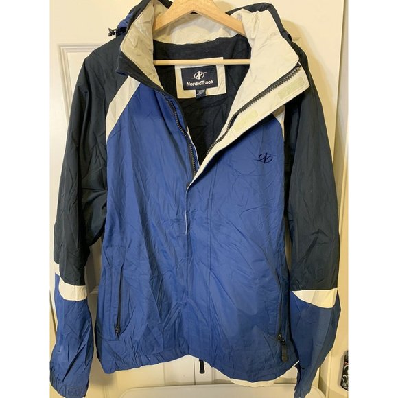 Nordictrack Blue White Men’s Sz‎ L snowboarding jacket coat Nordic track - Picture 4 of 9